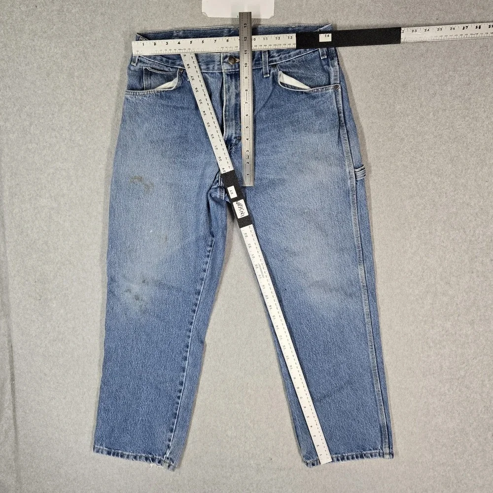 Dickies Men Jeans 34X30 Blue Denim Pants Carpenter Cargo Relaxed READ